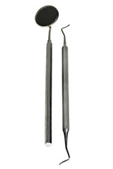 dental instruments isolated on white background