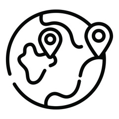 gpa location line concept icon