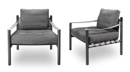 Modern armchair isolated on white background. Clipping path.