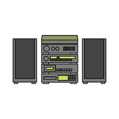 vector dvd and music hi-fi player isolated on a white background in EPS10