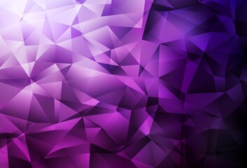 Dark Pink vector abstract polygonal background.