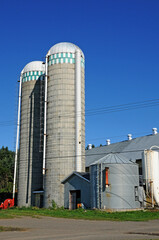 Quebec; Canada- june 25 2018 : farm in L Isle Verte