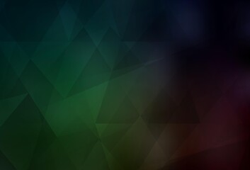 Obraz premium Dark Green vector abstract polygonal template.