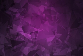 Fototapeta premium Dark Pink vector pattern with random polygonals.