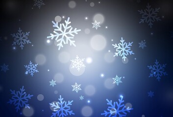 Dark BLUE vector layout in New Year style.