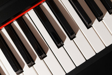 Klaviatur aus der Vogelperspektive