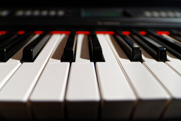 Piano Keyboard von vorn