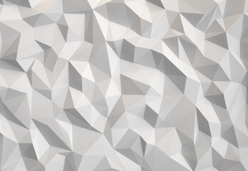White abstract polygonal geometric surface. 3d illustration