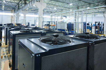 Big fans on a factory