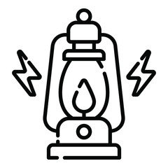 lantern line concept icon