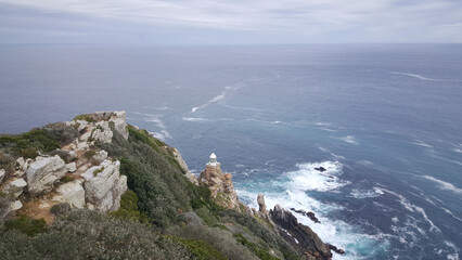 Fototapeta na wymiar Lighthouse at the Cape of Good Hope in South Africa