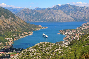 Naklejka premium Boka Kotorska Bay in the Adriatic Sea in Montenegro