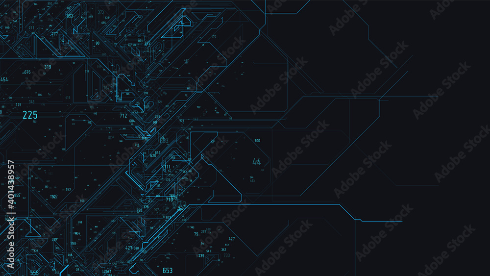 Poster vector abstract colorful big data tech net. information visualization. social network, financial ana
