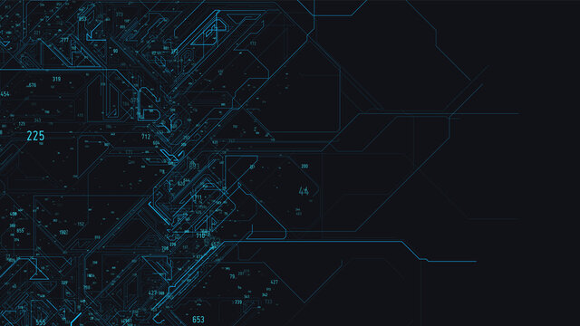 Vector abstract colorful big data tech net. Information visualization. Social network, financial analysis of complex databases. Visual information complexitya. Strange intricate data cloud