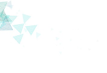 Light Green vector background with triangles, circles.