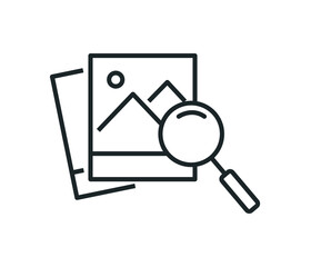 photo Search Bar and Magnifier Icon Design
