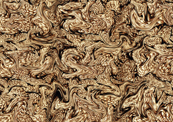 Gold marble effects. Glow abstract lines background. Futuristic Poster, Flyer, Layout with Liquid Pattern