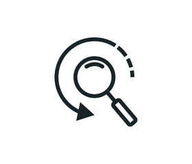 Search Magnifying glass icon symbol. Vector illustration
