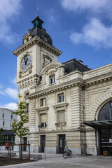 Fototapeta na wymiar Architectural fragments of the Bayonne train station (Gare de Bayonne). Bayonne, Department of Pyrenees-Atlantiques, Nouvelle-Aquitaine region, France.