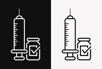 vaccine icon vector design template