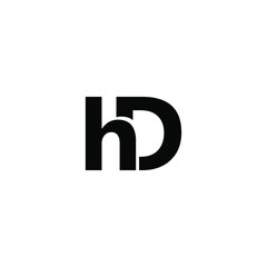 hd letter vector logo design