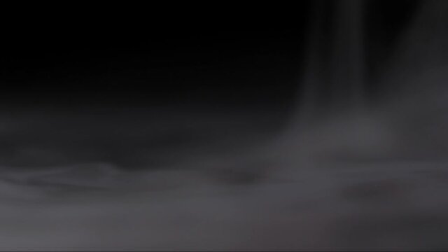 Abstract white smoke in slow motion. Smoke, Cloud of cold fog in light spot background. Light, white, fog, cloud, 4k, ice smoke cloud. Floating fog. PNG + Alpha , Green screen backround. Chroma key.