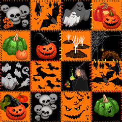 halloween seamless pattern