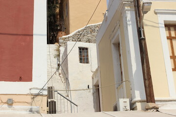 Fototapeta na wymiar street in the old town of island