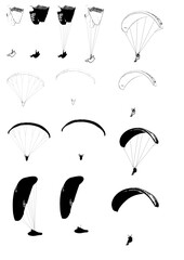 Paraglider - obrazy, fototapety, plakaty