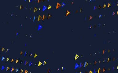 Dark Blue, Yellow vector background with polygonal style.