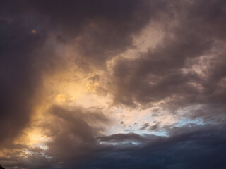 Fototapeta na wymiar Colorful Storm Clouds