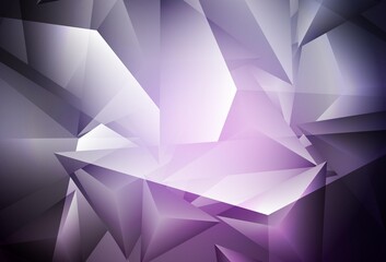 Dark Purple, Pink vector background with polygonal style.