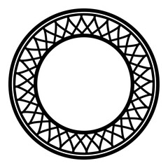 Guilloche donut pattern flat illustration. Vector style is a flat image of guilloche donut pattern on a white background.