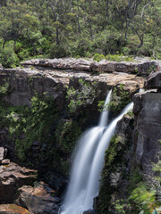 Carington Falls side view on a sunny day.