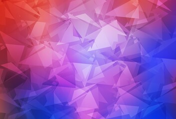 Light Blue, Red vector abstract polygonal background.