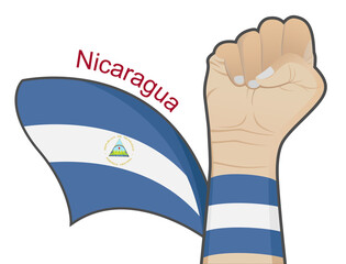 The spirit of struggle to defend the country by raising the national flag of Nicaragua