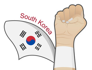 The spirit of struggle to defend the country by raising the South Korean national flag