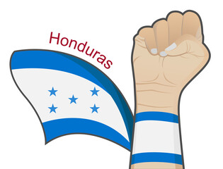 The spirit of struggle to defend the country by raising the Honduran national flag