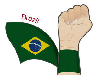 The spirit of struggle to defend the country by raising the Brazilian national flag