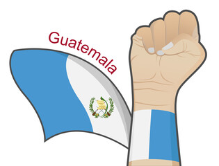 The spirit of struggle to defend the country by raising the national flag of Guatemala