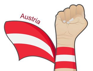 The spirit of struggle to defend the country by raising the Austrian national flag
