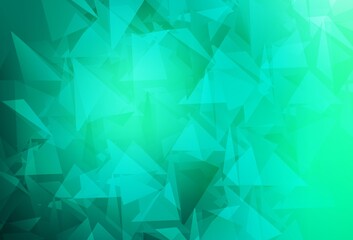 Obraz premium Light Green vector polygonal pattern.