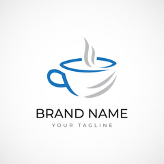 coffee cup logo brand for restaurant. cafe. organic. delivery. coffee house. food with professional. premium. signage. ethnicity art concept 