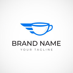 coffee cup logo brand for restaurant. cafe. organic. delivery. coffee house. food with professional. premium. signage. ethnicity art concept 