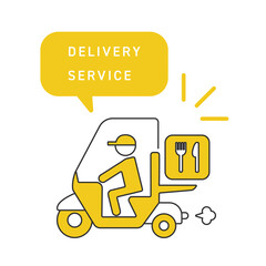 デリバリーサービス　イラスト素材