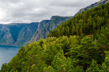 lake in the mountains in norway