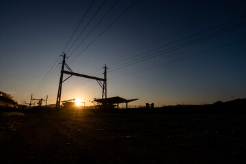 sunrise on the train tracks