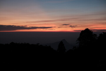 sunset in the mountains (landscape)