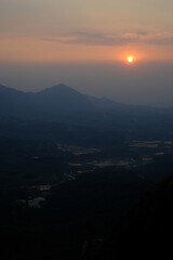 sunset over the mountains (portrait)