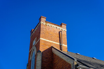 Fototapeta na wymiar Bolton United Church in Bolton, Ontario, Canada constructed in 1876.